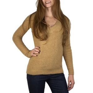 Forever21 Sweater Women's Size Small V-Neck Camel